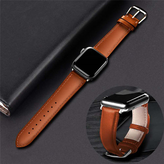 CASYFiE Two-Color Leather Apple Watch Strap