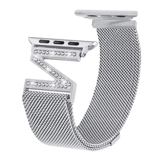 CASYFiE Z-shaped Diamond Milanese Apple Watch Strap
