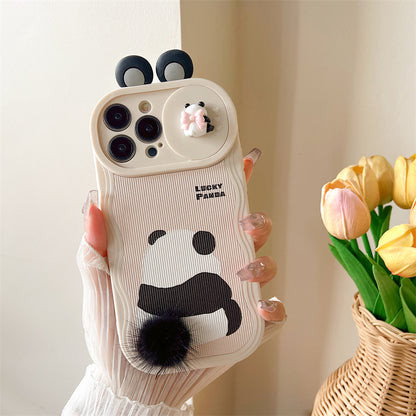 CASYFiE Cute Furry Panda Apple iPhone Case