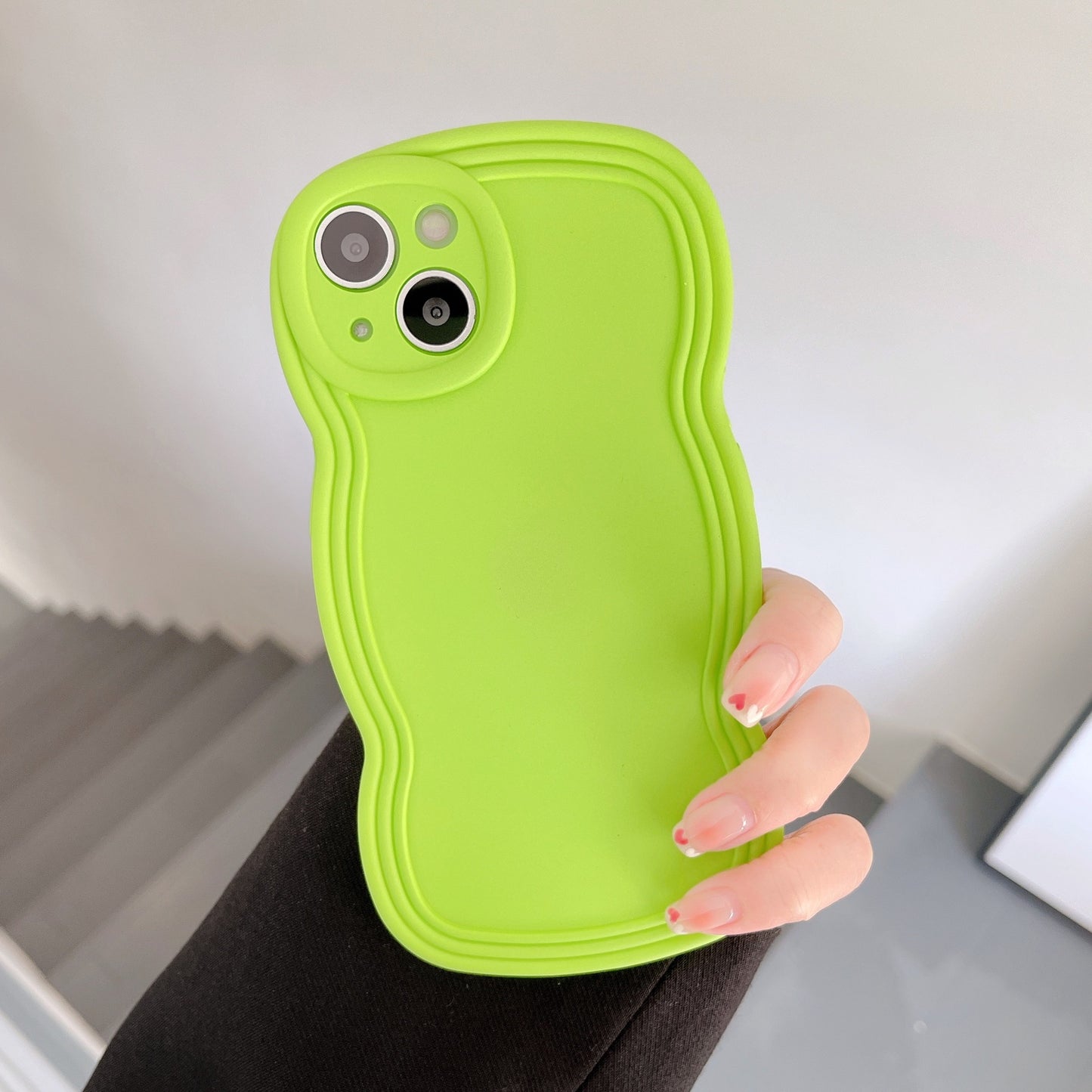CASYFiE Solid Color Wavy Edge Apple Iphone Case