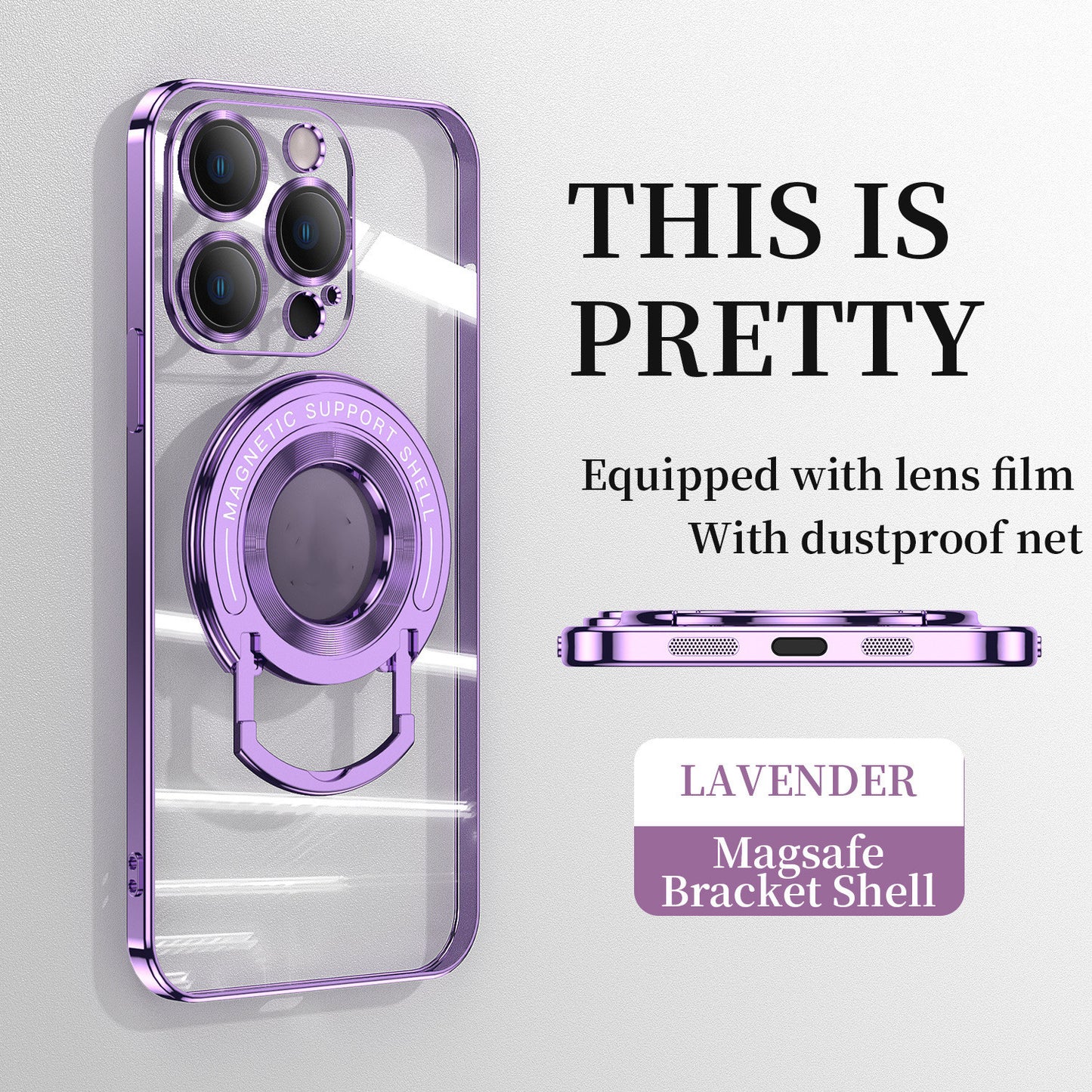 CASYFiE Electroplated Magnetic Bracket Apple iPhone Case