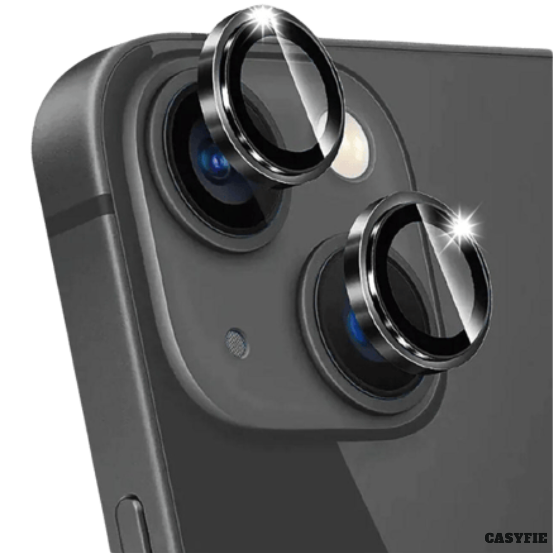 Casyfie Camera Rings/Lens Protector Black For iPhone 14/14 Plus Pack Of 3 Lens