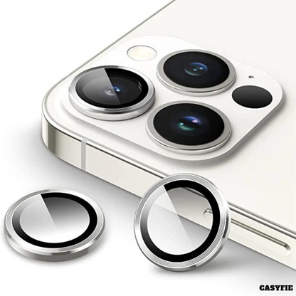 Casyfie Camera Rings/Lens Protector Silver For iPhone 15 PRO/15 PRO MAX