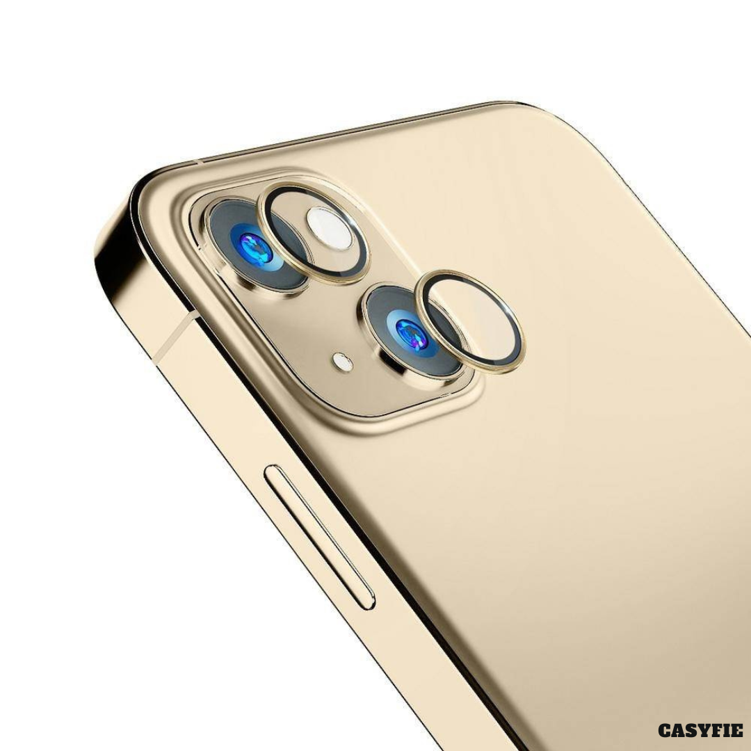 Casyfie Camera Rings/Lens Protector Gold For iPhone 13 mini/13 Pack Of 3 Lens