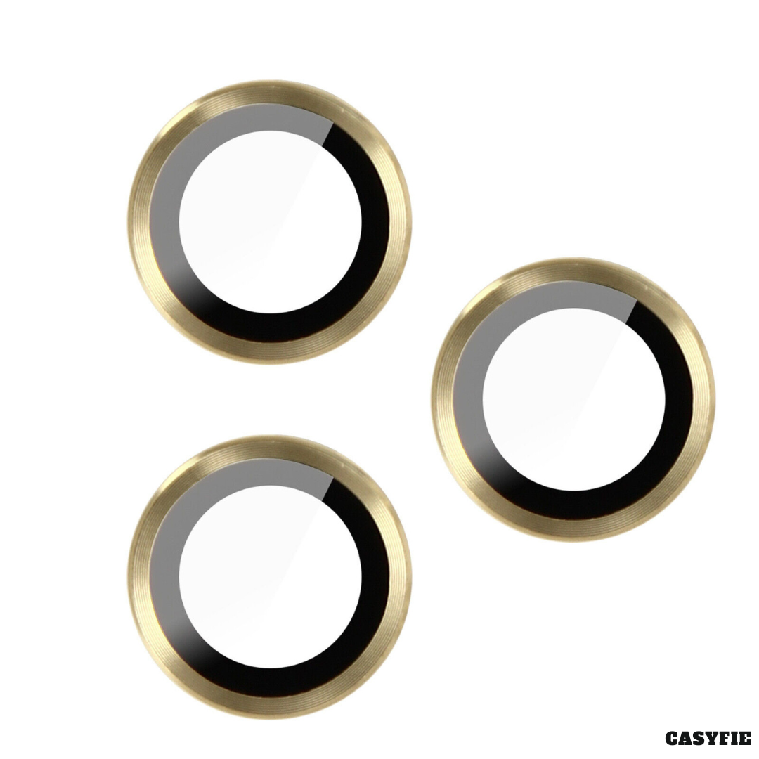 Casyfie Camera Rings/Lens Protector Gold For iPhone 13 mini/13 Pack Of 3 Lens