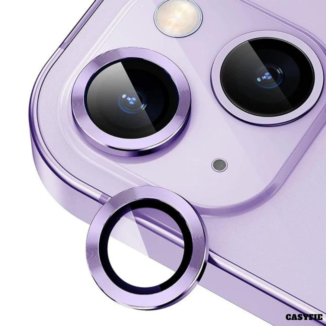 Casyfie Camera Rings/Lens Protector Purple For iPhone 14/14 Plus Pack Of 3 Lens
