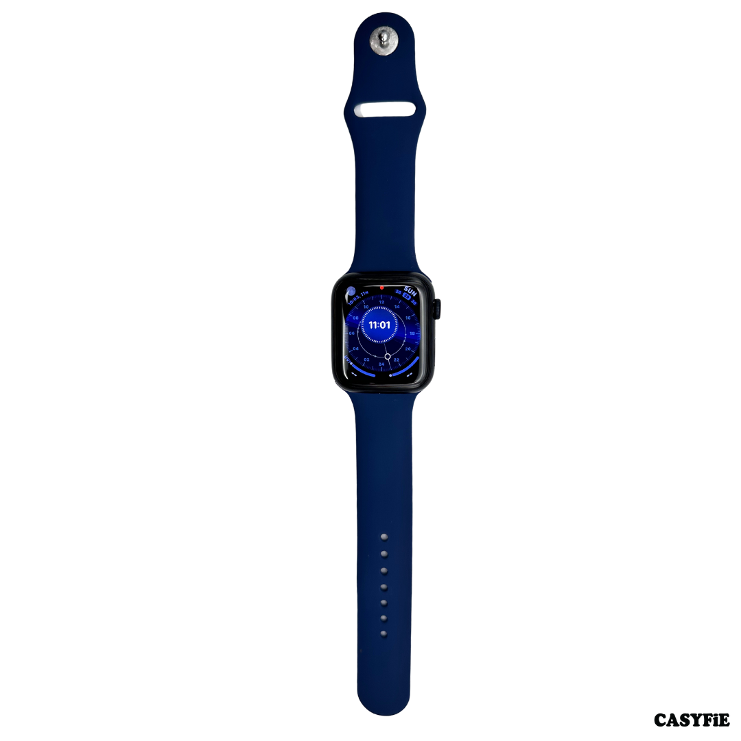 Casyfie Silicone Navy Blue Color Apple Watch Band Compatible With 42/44/45/49MM Men/Women