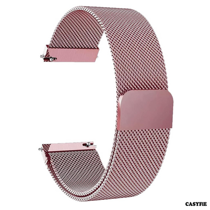 Casyfie Milanese Loop Magnetic Stainless Steel Rose Gold Band Compatible With Apple Watch 42/44/45MM Men/Women