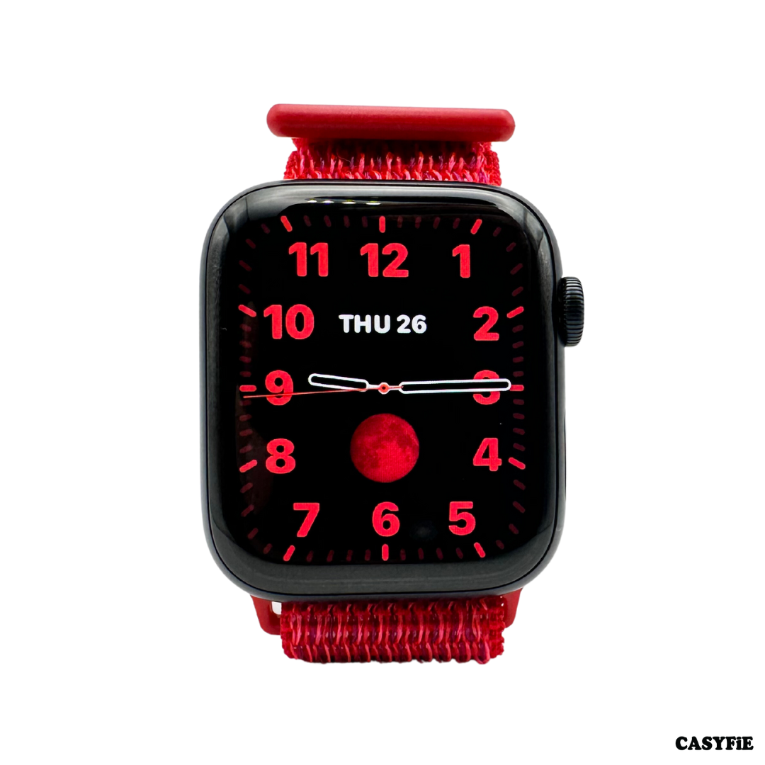 Casyfie Velcro Red Strap Fits Apple Watch 42/44/45MM Men/Women