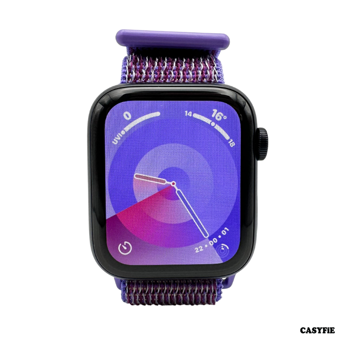 Casyfie Velcro Purple Blue Strap Fits With Apple Watch 42/44/45MM Men/Women