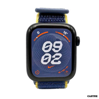 Casyfie Velcro Blue Yellow Strap Fits Apple Watch 42/44/45MM Men/Women