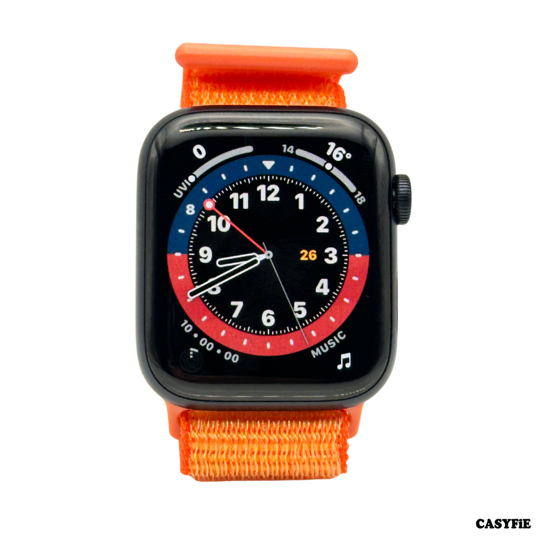 Casyfie Velcro Orange Strap Compatible With Apple Watch 42/44/45MM Men/Women