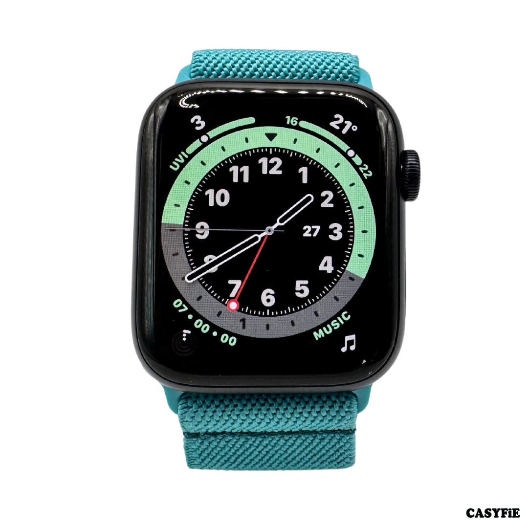 Casyfie Nylon Sport Light Blue Apple Watch Strap Fits With 42/44/45/49MM