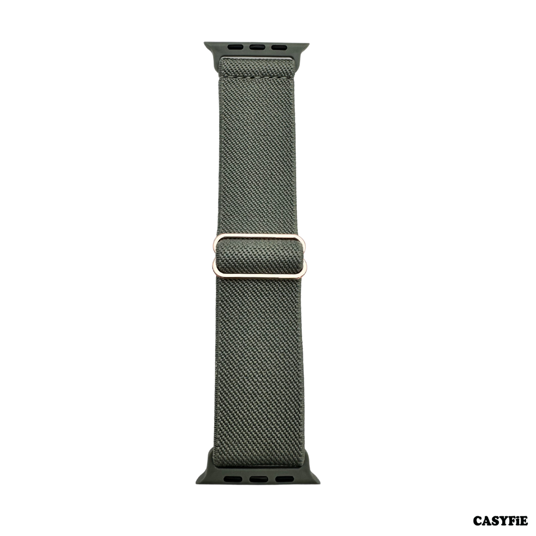 Casyfie Nylon Sport Army Green Apple Watch Strap Fits With 42/44/45/49MM. Men/Women