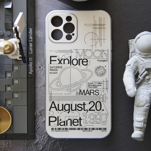 CASYFiE Wandering Electroplated Silver Earth Apple iPhone Case