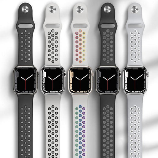 CASYFiE Sports Rainbow Silicone Apple Watch Strap