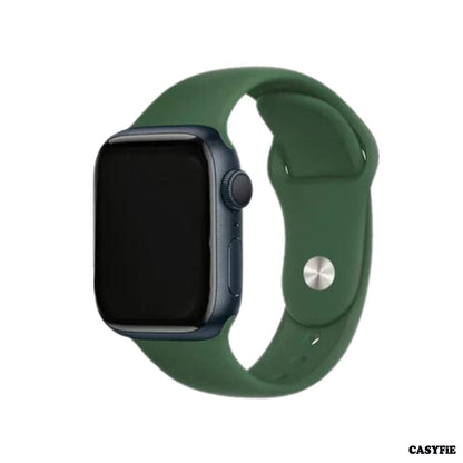 Casyfie Apple Watch Green Silicone Strap Compatible With 42/44/45/49MM