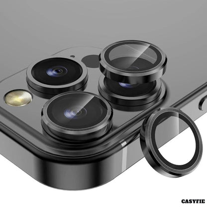 Casyfie Camera Rings/Lens Protector Black For iPhone 15 PRO/15 PRO MAX