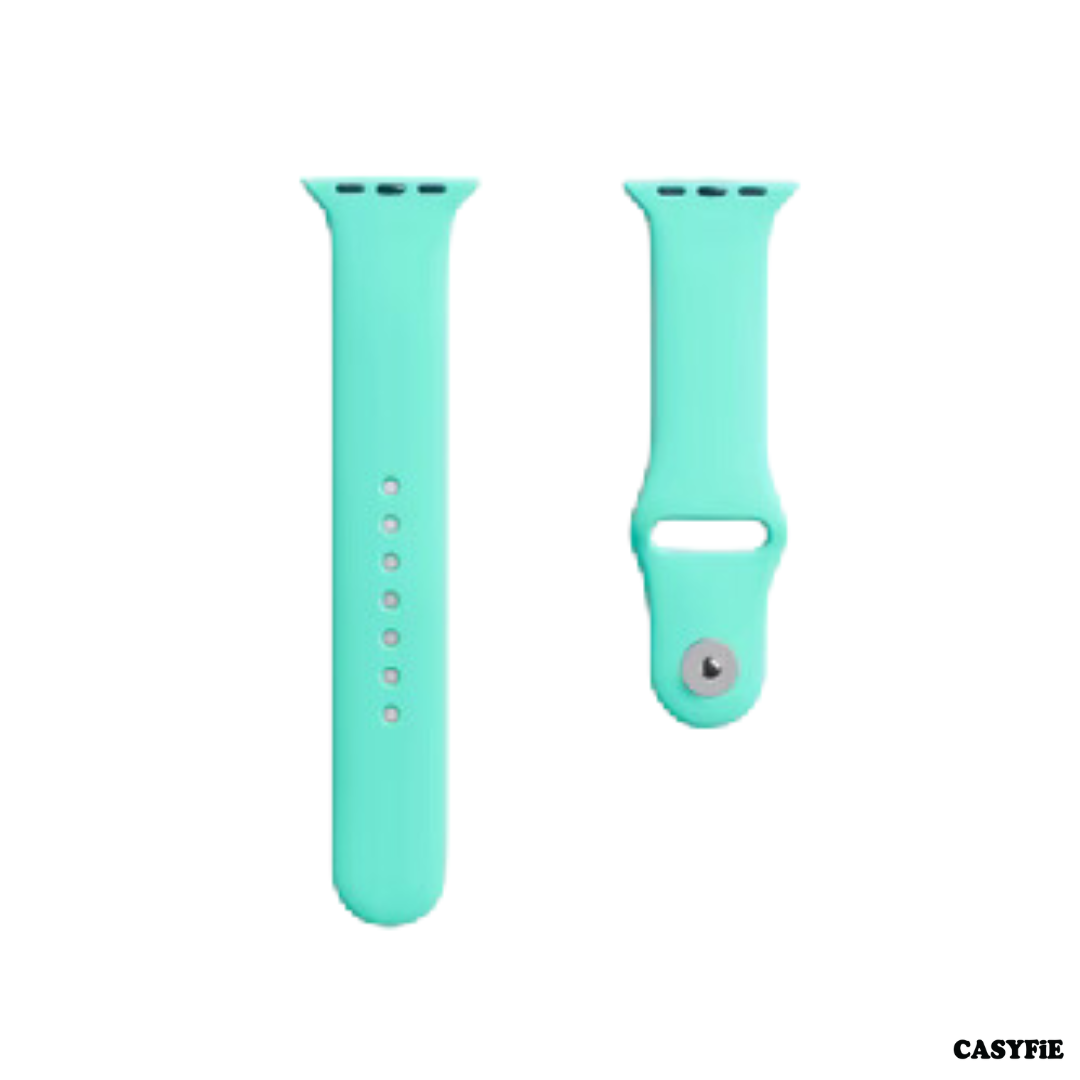 Casyfie Apple Watch Aurora Green Silicone Strap Compatible With 42/44/45/49MM