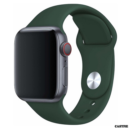 Casyfie Apple Watch Dark Green Silicone Strap Compatible With 42/44/45/49MM