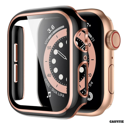 Casyfie Black & Rose Gold Dual Color Bumper Cover For Apple Watch Fits Only 44MM