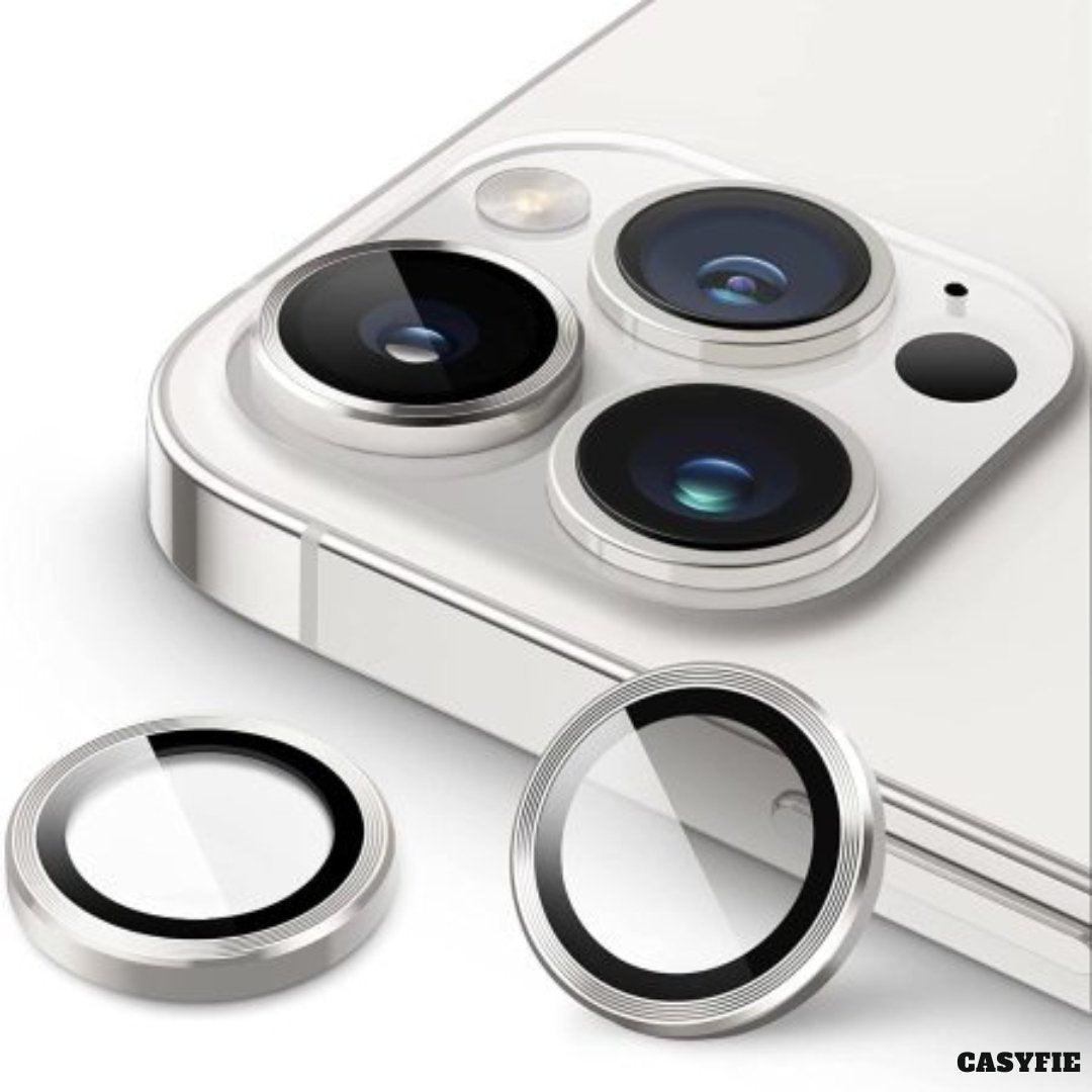 Casyfie Camera Rings/Lens Protector Silver For iPhone 13 mini/13 Pack Of 3 Lens