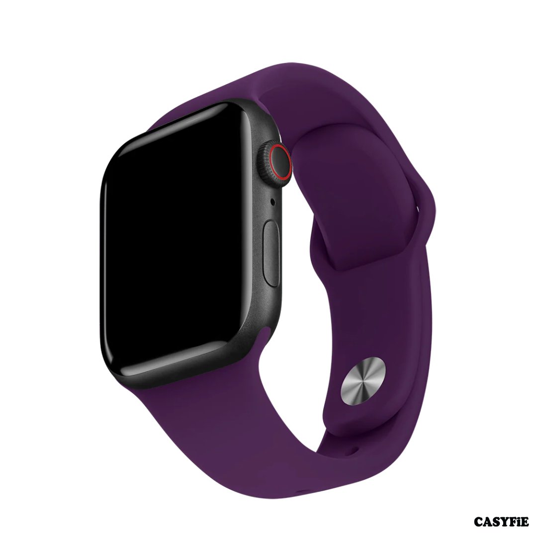 Casyfie Apple Watch Purple Silicone Strap Compatible With 42/44/45/49MM