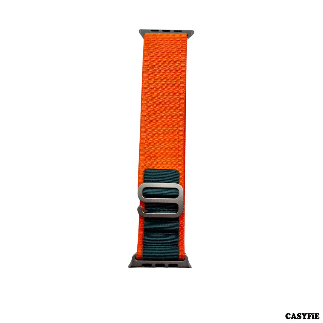 Casyfie Alpine Loop Orange Green Strap for Apple Watch 42/44/45MM
