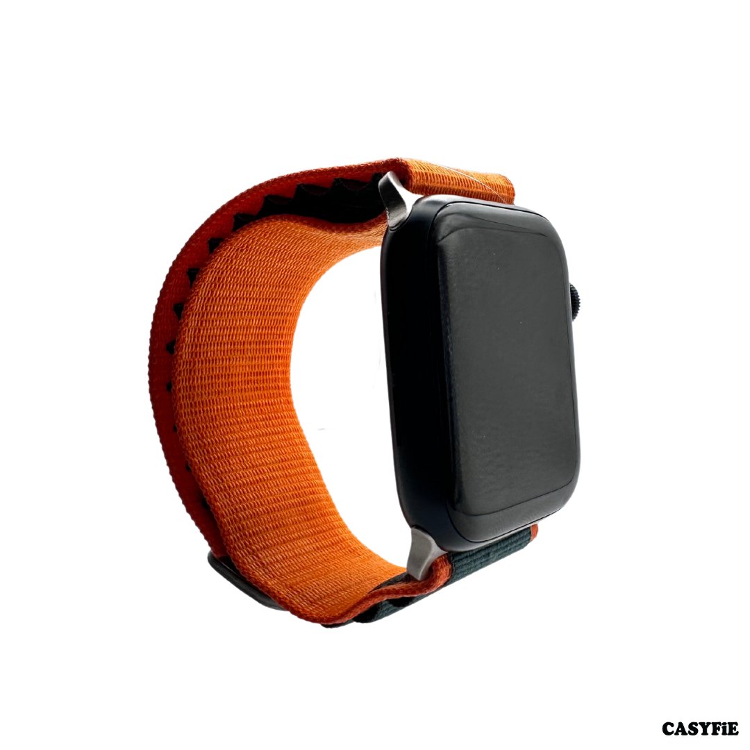Casyfie Alpine Loop Orange Green Strap for Apple Watch 42/44/45MM